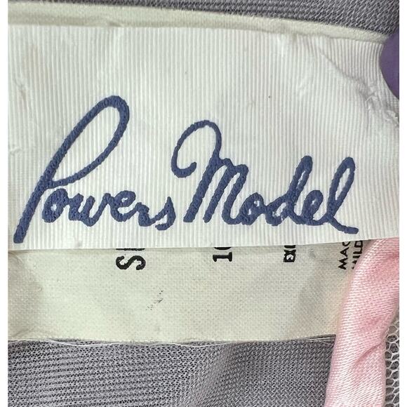 Vintage 60s 70s Peignoir Negligee L Pink Floral Nylon Lace Sheer Retro Feminine - Picture 11 of 13